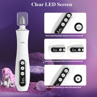 Manicure Pedicure Set USB Charging LED Display 10 Level Speed Low Noise Electric Nail Drill