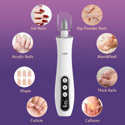Electric Manicure Pedicure Set 10 Level Speed Low Noise USB Charging LED Display Electric Nail Drill