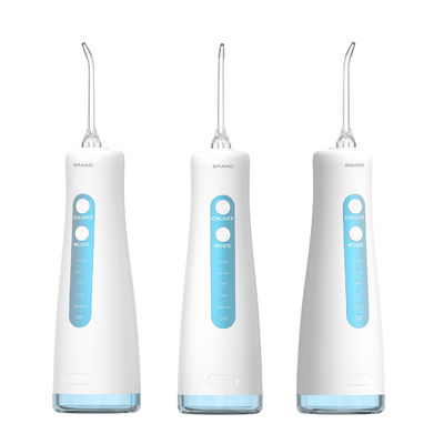 Cordless Rechargeable Power Water Flossing Device Black Nozzles Set Timer White Base