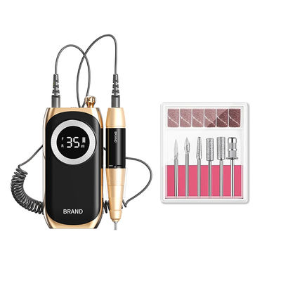 Electric Nail Drill File For Acrylic Gel Dip Powder Nails Manicure Pedicure Tools Polishing Set With 6pcs Drill Bits